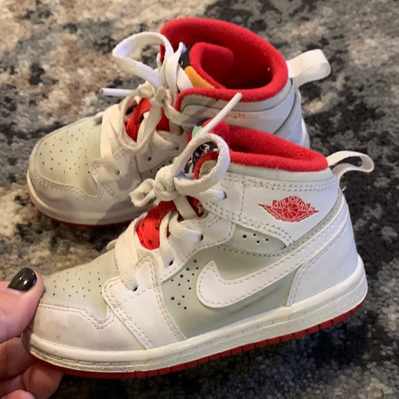 red and white space jams